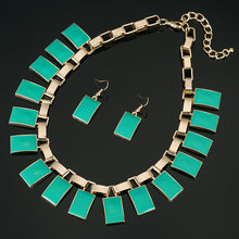 Load image into Gallery viewer, Statement Costume Necklace and Earrings Jewellery Set for Women Girls