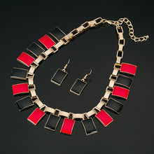 Load image into Gallery viewer, Statement Costume Necklace and Earrings Jewellery Set for Women Girls