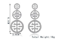 Load image into Gallery viewer, Women's Statement Dangle Drop Crystal Earrings