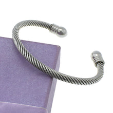 Load image into Gallery viewer, 6mm Stainless Steel Torque Bangle for Men