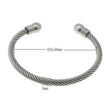 Load image into Gallery viewer, 6mm Stainless Steel Torque Bangle for Men