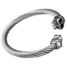 Load image into Gallery viewer, Stainless Steel Skulls Bangle Bracelet Fashion cuff for men