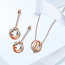 Load image into Gallery viewer, Beautiful Fashion Jewellery Set, Gold Plated Necklace and Earrings Set For Women and Girls