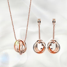 Load image into Gallery viewer, classic gold necklace and earrings set