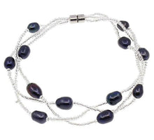 Load image into Gallery viewer, black pearl bracelet