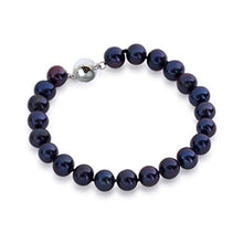 Load image into Gallery viewer, A Grade 7mm Black Freshwater Pearl Bracelet