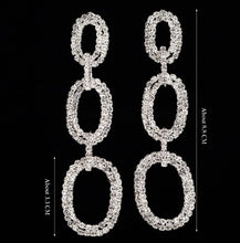Load image into Gallery viewer, Statement Dangle Drop Crystal Earrings