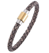 Load image into Gallery viewer, brown leather bracelet for men