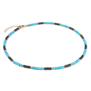 Handmade Womens Girls Beaded Necklace Choker | 4mm Natural Gemstones Healing Crystal Beaded Jewellery Choker For Women and Girls