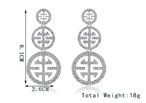 Women's Statement Dangle Drop Crystal Earrings