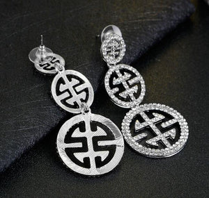 dangle drop crystal earrings