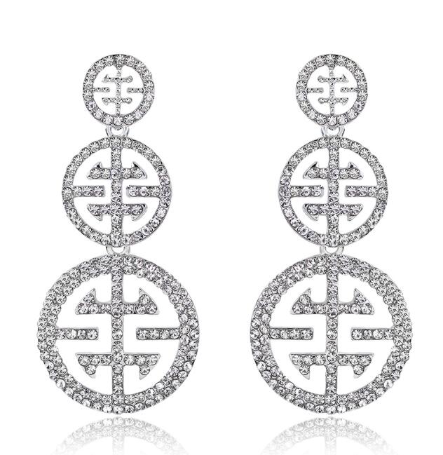 diamante earrings for women