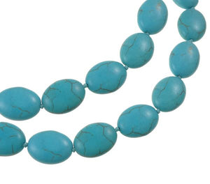 14x20mm Oval Shape Turquoise Gemstone Necklace