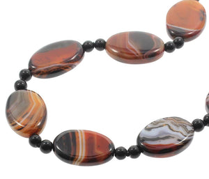 Stunning Fire Agate Gemstone Necklace