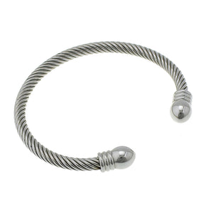 6mm Stainless Steel Torque Bangle for Men