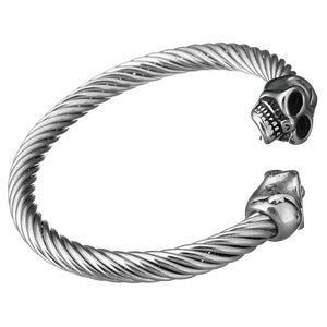 Stainless Steel Skulls Bangle Bracelet Fashion cuff for men