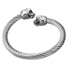 Load image into Gallery viewer, skulls bangle for men
