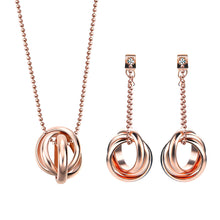 Load image into Gallery viewer, women rose gold jewellery set
