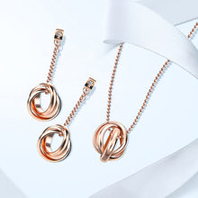 Load image into Gallery viewer, Beautiful Fashion Jewellery Set, Gold Plated Necklace and Earrings Set For Women and Girls

