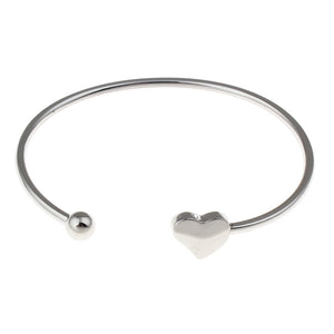 Heart Symbol Stainless Steel Bangle for Women and Girls