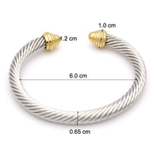 Load image into Gallery viewer, Fashion 6.5mm Stainless Steel Torque Bangle for Men
