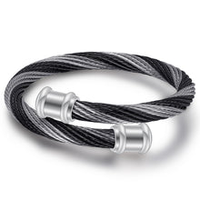 Load image into Gallery viewer, men&#39;s wire stainless steel bangle
