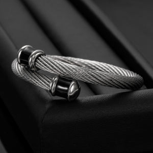 Chunky Fashion Stainless Steel Cuff Bangle For Men