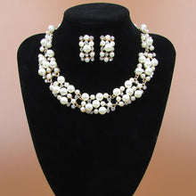 Load image into Gallery viewer, pearl necklace and earrings
