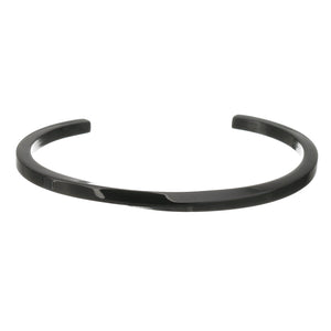 Iconic 5mm Stainless Steel Twisted Bangle Black