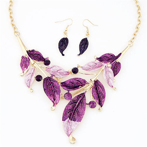 womens costume necklace and earrings set