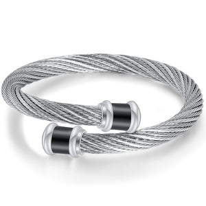 Chunky Fashion Stainless Steel Cuff Bangle For Men
