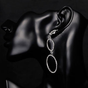 Stunning Triple Hoops Diamante Earrings