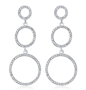 hoop crystal earrings