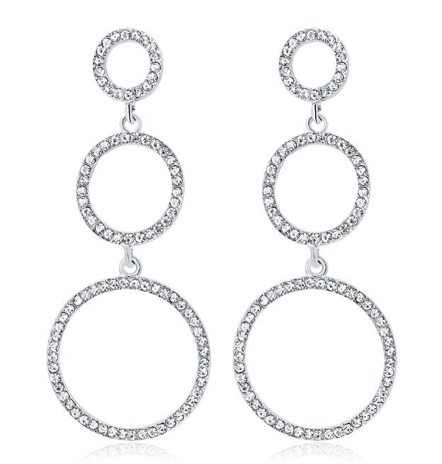 hoop crystal earrings