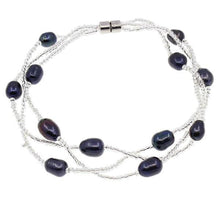 Load image into Gallery viewer, black pearl bracelet
