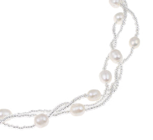 Natural White Freshwater Pearl Jewellery Tri-Set