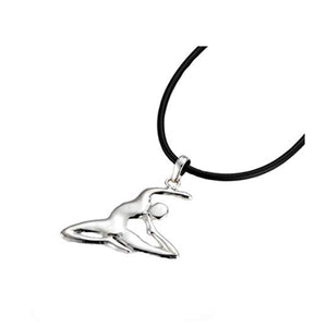 Pigeon Pose silver pendant for women