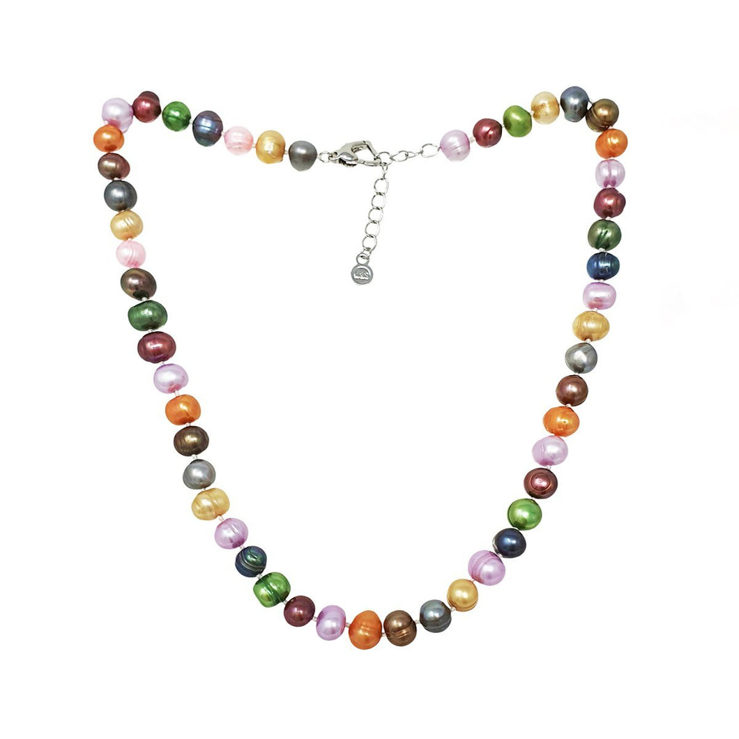 Multicolor pearl necklace