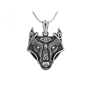 Sterling Silver Wolf Pendant for man