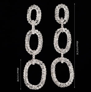 Statement Dangle Drop Crystal Earrings