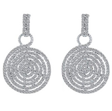 Load image into Gallery viewer, Diamante Crystal Circle Dangle Drop Earrings
